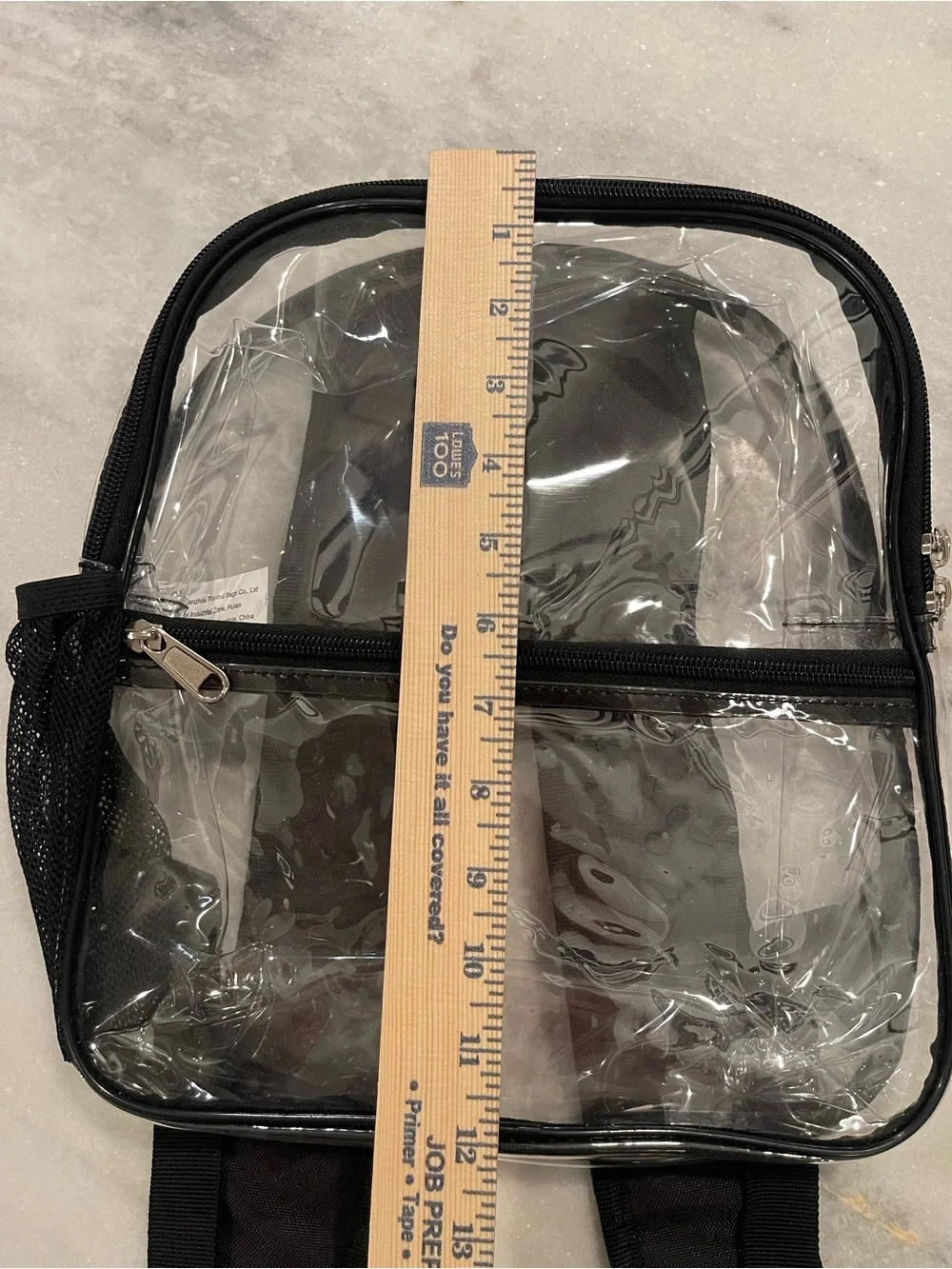 Clear Stadium Approved Mini Backpack Black Trim Concert Game Day Bag